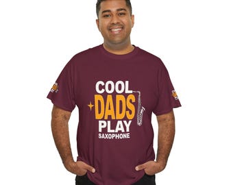Cool Dads Play Saxophone T-Shirt | Saxophone Dad Tee
