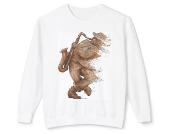 Jazz Saxophonist Crewneck Sweatshirt