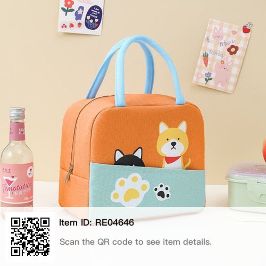 cartoon-puppy-lunch-bag-insulated-handbag-etsy