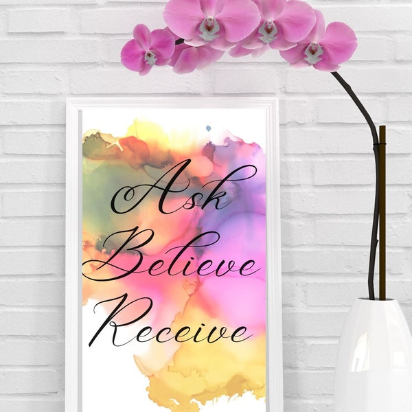 Ask Believe Receive - Etsy
