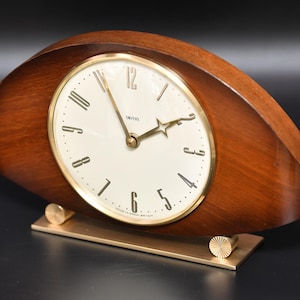 Beautifully Restored Smiths Mechanical 3 Day Mantel Clock - Handsome Mid Century Looks With Art Deco Styling