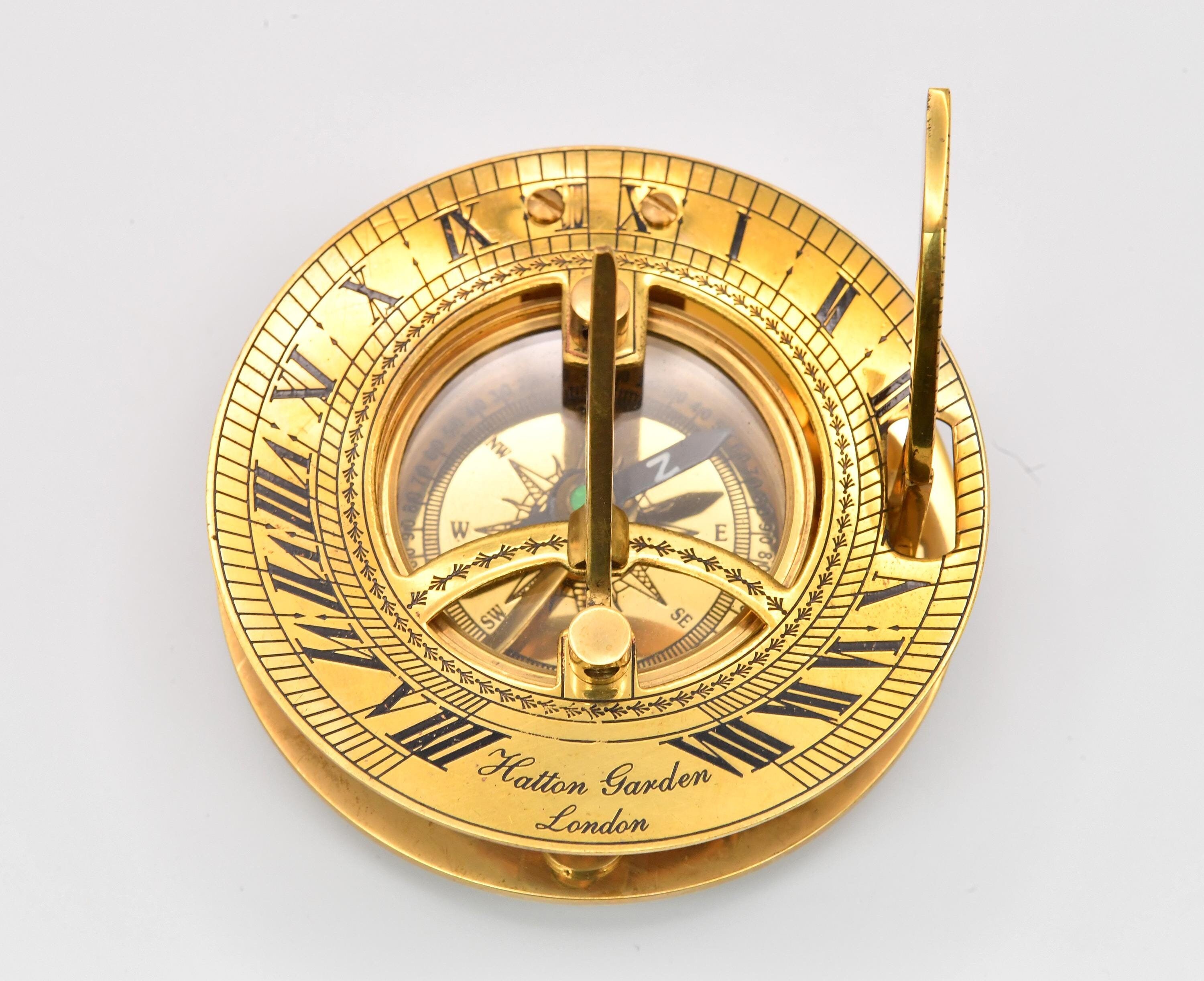 ANCIEN CADRAN SOLAIRE BOUSSOLE BUTTERFIELD 18 éme COMPAS ANTIQUE COMPASS EUR 605,00 - FR