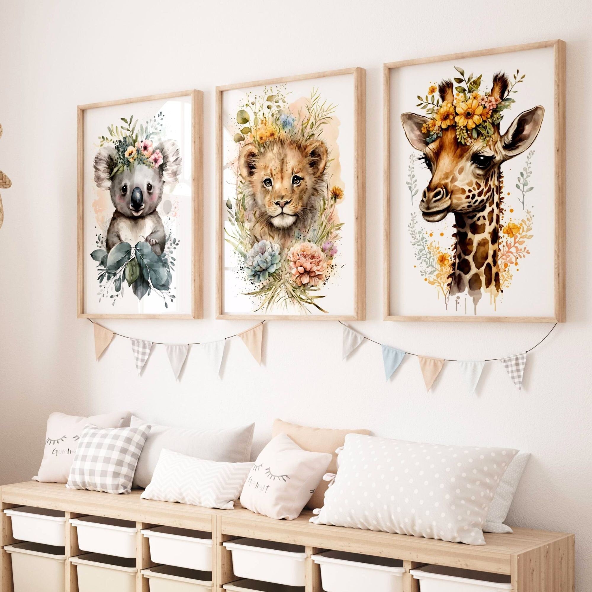 AFFICHE DÉCORATIVE CHAMBRE ENFANT ANIMAUX – La Maison Des Mamans