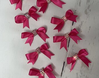 Mini cheerleader-roséer med strass: Lycka till-nålar, 10-pack