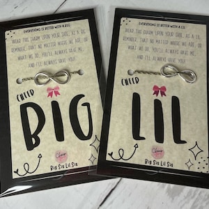 Par de adornos para zapatos con el símbolo del infinito Big Sis Lil Sis: regalo de porristas, regalo de Big Sis Lil Sis, regalo de baile