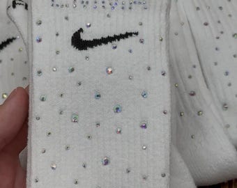 Bling Rhinestone Socks with Name - Cheer Gift - Cheerleader - Gymnastics - Dancewear