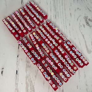 Pack of Cheer Pins with Resin Letters - Cheerleader Good Luck Pins - Spirit Pins - Cheer Pegs - Spirit Pegs