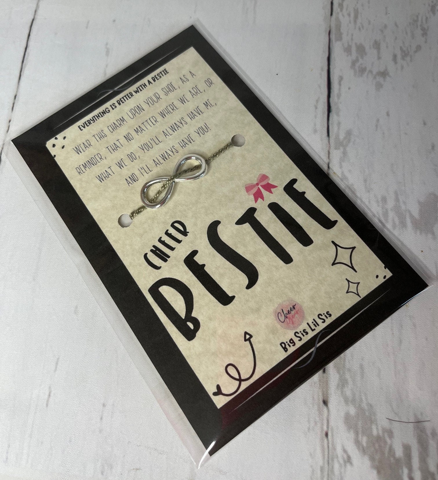 Bestie Infinity Shoe Charms: Cheer & Dance Gift - Etsy