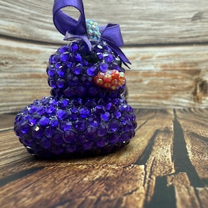 Personalized Rhinestone Duck Keychain: Good Luck Charm, Cheer/Jeep/Cruise Gift
