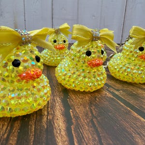 Brelok do kluczy z kryształkami Good Luck Duck - prezent dla kibica - prezent dla jeepa - prezent na rejs