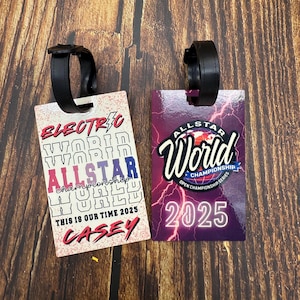 Custom Wooden Cheer Luggage Tag: Personalized Cheerleading Gift