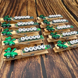 Lucky Cheer Pins: Shamrock Rhinestones, Green Glitter (Pack of 10)