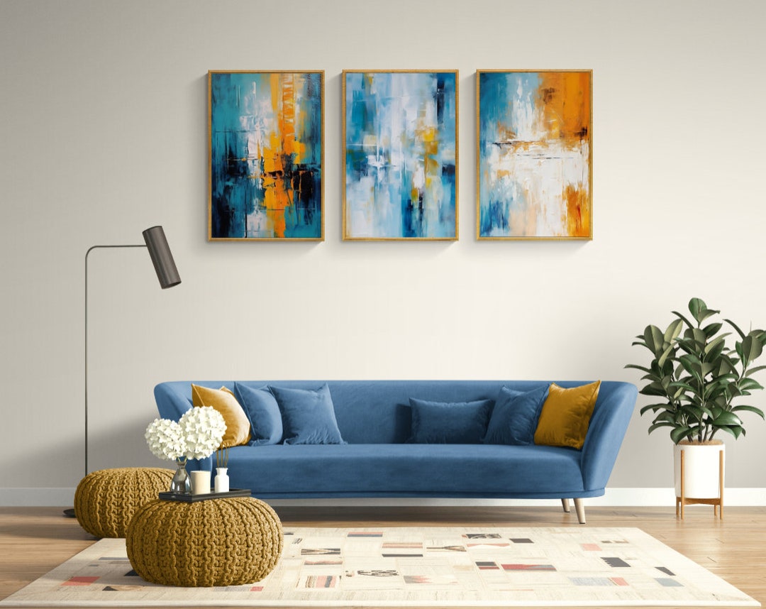 Set of 3 Prints, Abstract Wall Art Set of 3, Colorful Wall Art ...