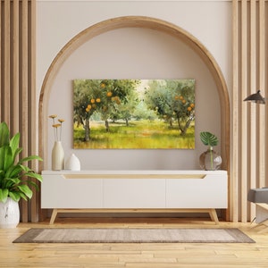 Orange Tree Painting, Orange Tree Vintage Art, Mediterranean Garden Vintage Print, Printable Wall Art, Kitchen, Dining or Living Room Decor