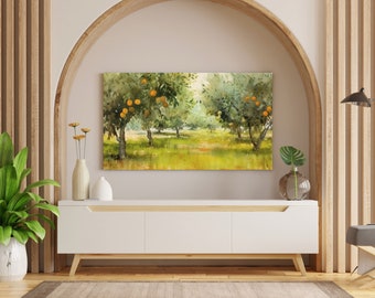 Orange Tree Painting, Orange Tree Vintage Art, Mediterranean Garden Vintage Print, Printable Wall Art, Kitchen, Dining or Living Room Decor