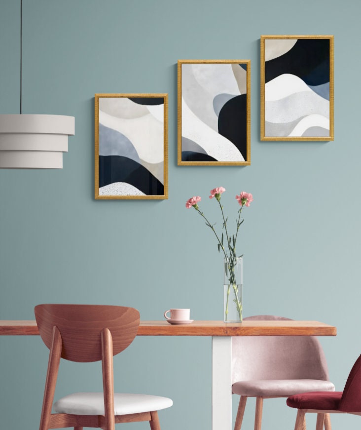 Set of 3 Prints, Abstract Wall Art Set of 3, Colorful Wall Art ...