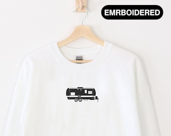 Camper Embroidered Unisex Sweatshirt, Camping Sweatshirt