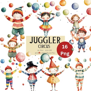 Clipart Juggler, Juggler Png, Clipart Circus Juggler, Circus Sublimatie Kwekerij Kids Png, Voor Mokken Kaarten T-shirt Tags