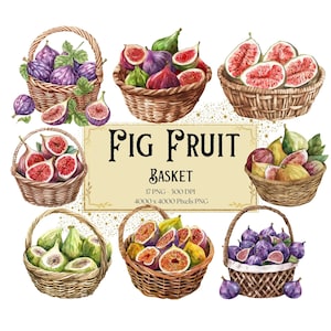 Vijgen fruitmand clipart, zwarte vijgen fruit clipart, zomer vijgen fruit verjaardag babyshower party graphics, decor kinderkamer png, kaart maken png