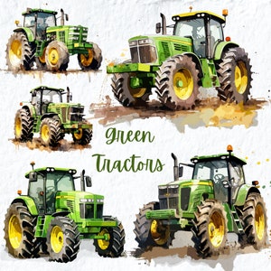 Green Tractor Clipart, Tractor Farming Vehicles Clipart, Green Harvest Farm Tractor Png ,Farm Life PNG , Farmyard Nursery Decor Clipart PNG