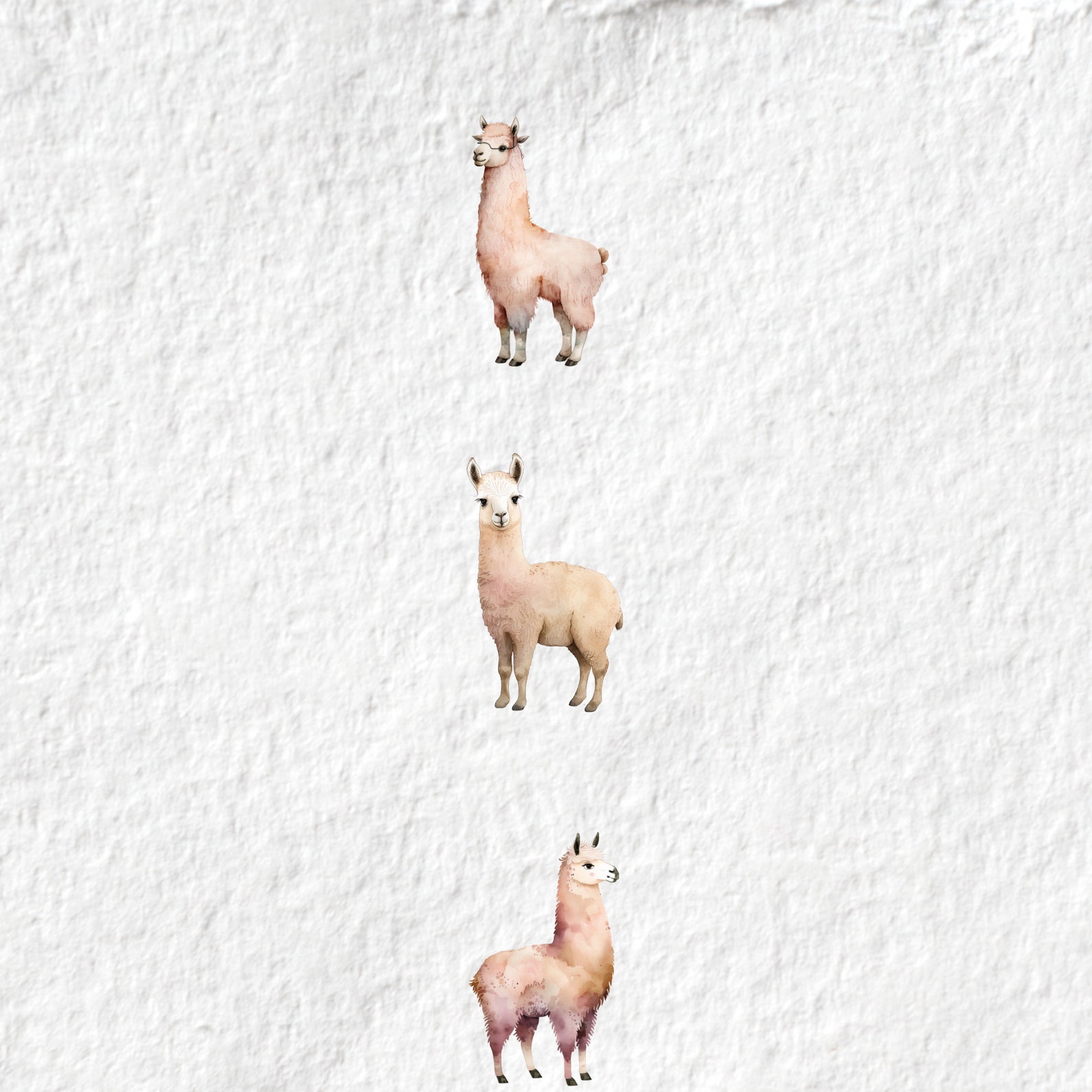 Llama Watercolor Clipart Cute Alpaca Baby Shower Graphics - Etsy