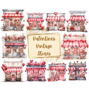 Valentines Candy Shop Clipart, Valentines Shop Storefront Clipart PNG, Candy Shop Png, Birthday Baby Shower PNG, For T Shirts Mugs Cards