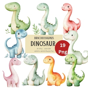 Clipart de dinosaurio braquiosaurio, dinosaurio png, clipart de dinosaurio, sublimación de dinosaurio para guardería para niños png, para tazas y tarjetas