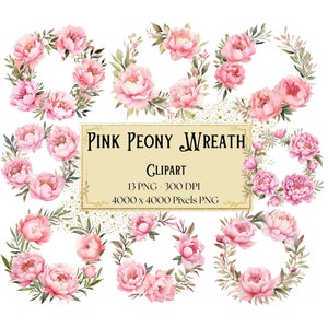Rosa Pfingstrose Blumenkranz Png Clipart, Frühling Rosa Pfingstrose Blumen Png, Rosa Pfingstrose Valentinstag Hochzeit PNG, Pfingstrose Braut Braut PNG