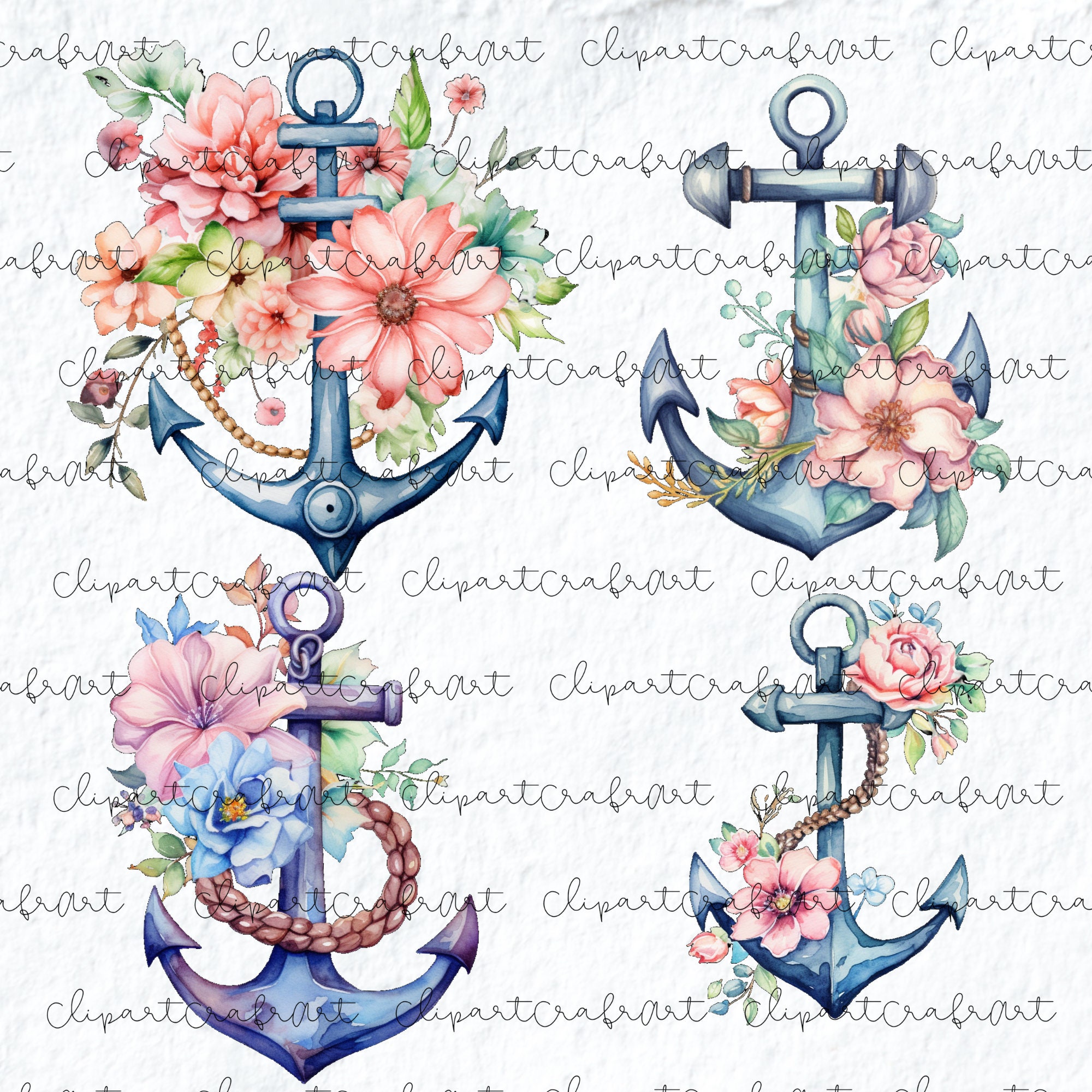 Buy Anchor Clipart, Cute Floral Anchor Clipart, Floral Anchors Nautical Sea  Life Clipart Png, Birthday Holiday Baby Shower, for T Shirts Mugs Online in  India - Etsy, image size:2000x2000