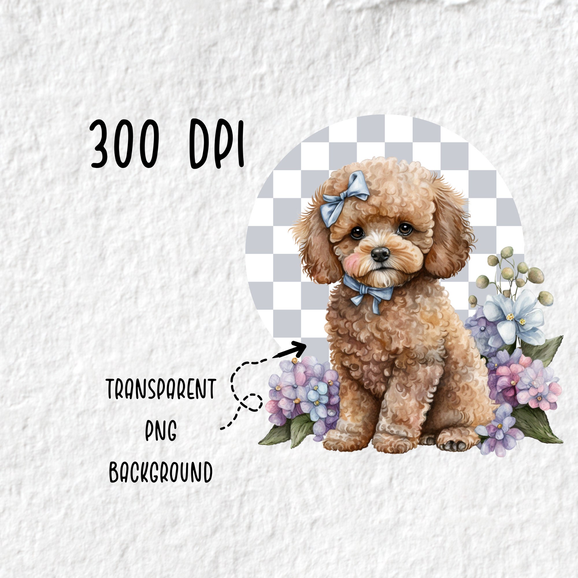 Poodle Puppy Watercolor Clipart, Cute Baby Shower Graphics, Cute Dog ...