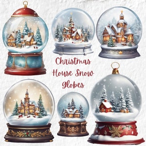 Weihnachten Haus Schneekugel Clipart, Weihnachten Winter Schneekugel Clipart, Winter Haus Schneekugel Clipart, Geburtstag Baby Dusche PNG