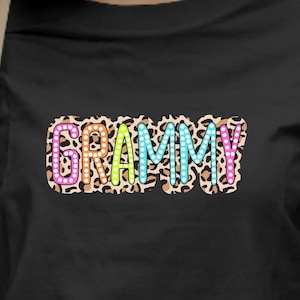 Grammy PNG Clipart, Grammy Doodle Leopard Bright Png Clipart, Grammy Png personalizado, Para etiquetas de presente Canecas Camisetas Clipart PNG
