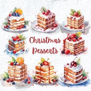 Christmas dessert clipart, Cute christmas berry dessert clipart, Xmas Food Desserts Graphics, Holiday Clipart, Christmas Clipart PNG