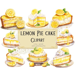 Clipart De Bolo De Torta De Limão, Clipart De Bolo De Limão Cítrico, Gráficos De Festa De Chá De Bebê De Aniversário De Frutas De Limão Primavera Botânica, Decoração De Berçário Png