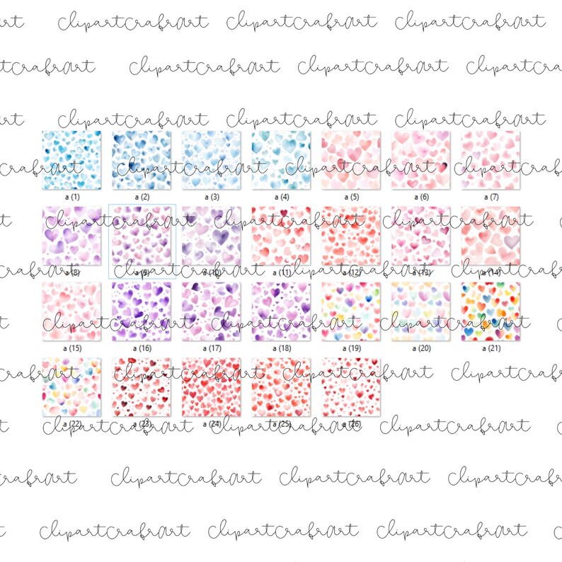 Valentines Seamless Hearts Digital Paper, Valentines Love Colorful ...