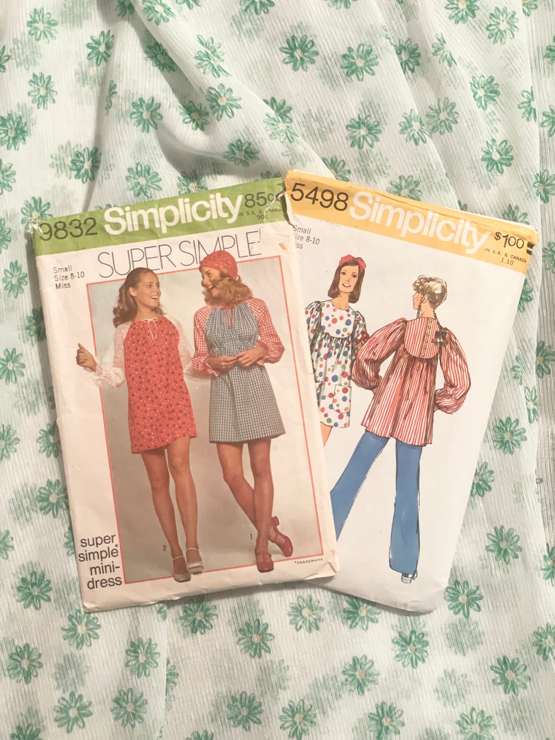 MOD RETRO KITSCH Simplicity Brand Vintage Sewing Patterns 2-pack miss ...