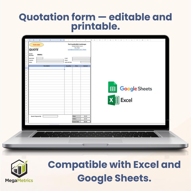 Construction Estimate Template for Contractors | Editable and Printable ...