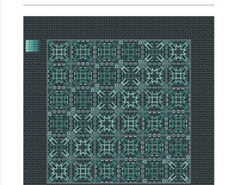 Blackwork Gradient Quilt Blocks Pattern