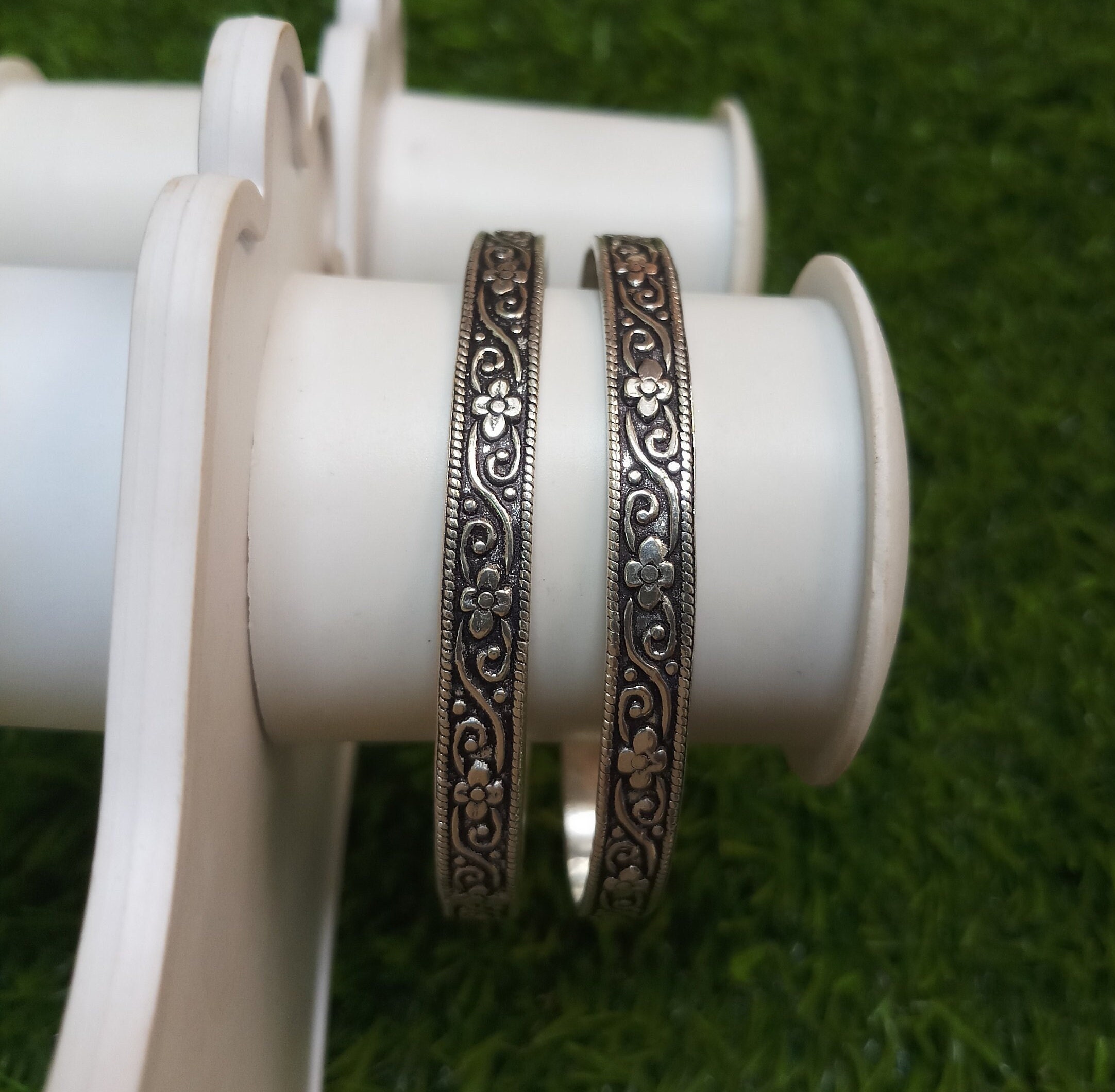 925 Sterling Silver Oxidized Bangle/bracelet for Her