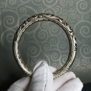 925 Sterling Silver Handmade Vintage Bangles For Man, Antique Silver Bangles For Gift, Tribal Bangles, Kadas Bangles For Anniversary Gift