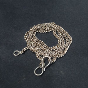925 Sterling Silver Handmade Strong Chain For Pendant & Necklace, Hook Chain, Thin Chain, Vintage Chain, Adjustable Rolo Chain, Lock Chain