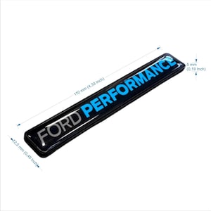 Ford Performance 3D Emblem – inkl. Klebehalter – hochwertiges Doming Aufkleber Set für Auto,  Werkstadt u.v.m. – wetterfest & UV-beständig