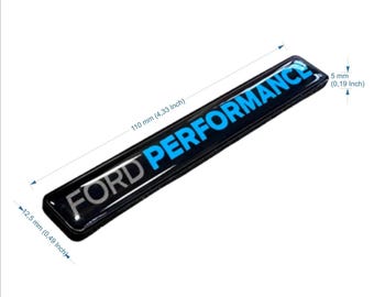 Ford Performance 3D Emblem – incl. adhesive holder – high-quality domed sticker set for cars, workshops, etc. – weatherproof & UV-resistant