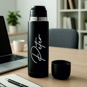 Personalized 500ml thermos flask – stainless steel, sustainable & colorful | Vacuum flask with engraving