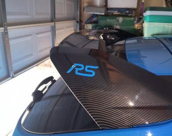 Wkładki tylnego spojlera do Focusa RS MK3 3D, emblematy żelowe