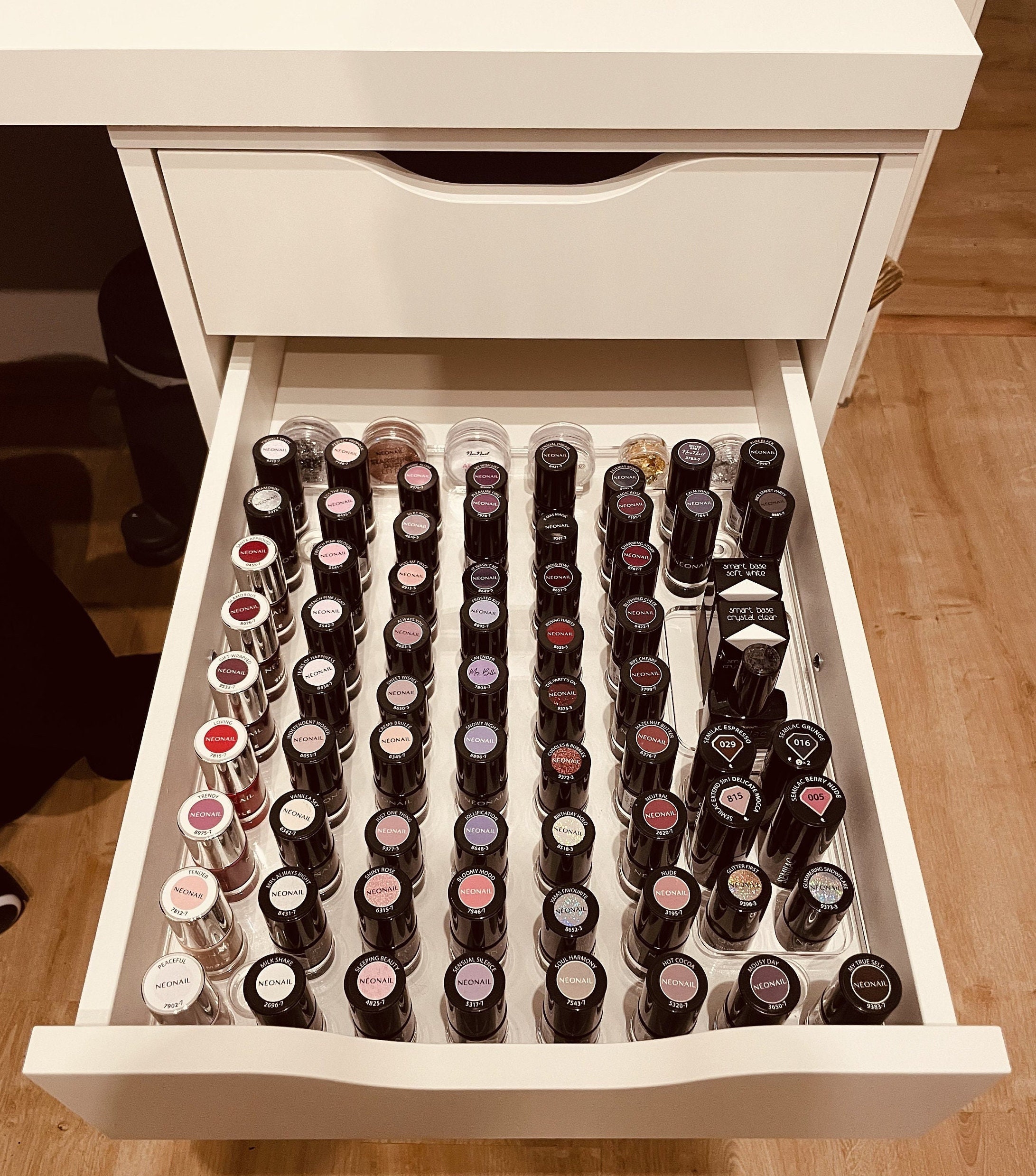 Nagellack-Organizer Mit 5 Ebenen, Acryl & Kunststoff – Stabiler Stand, Ca. 31x20,8x15,5 Cm, Weiß