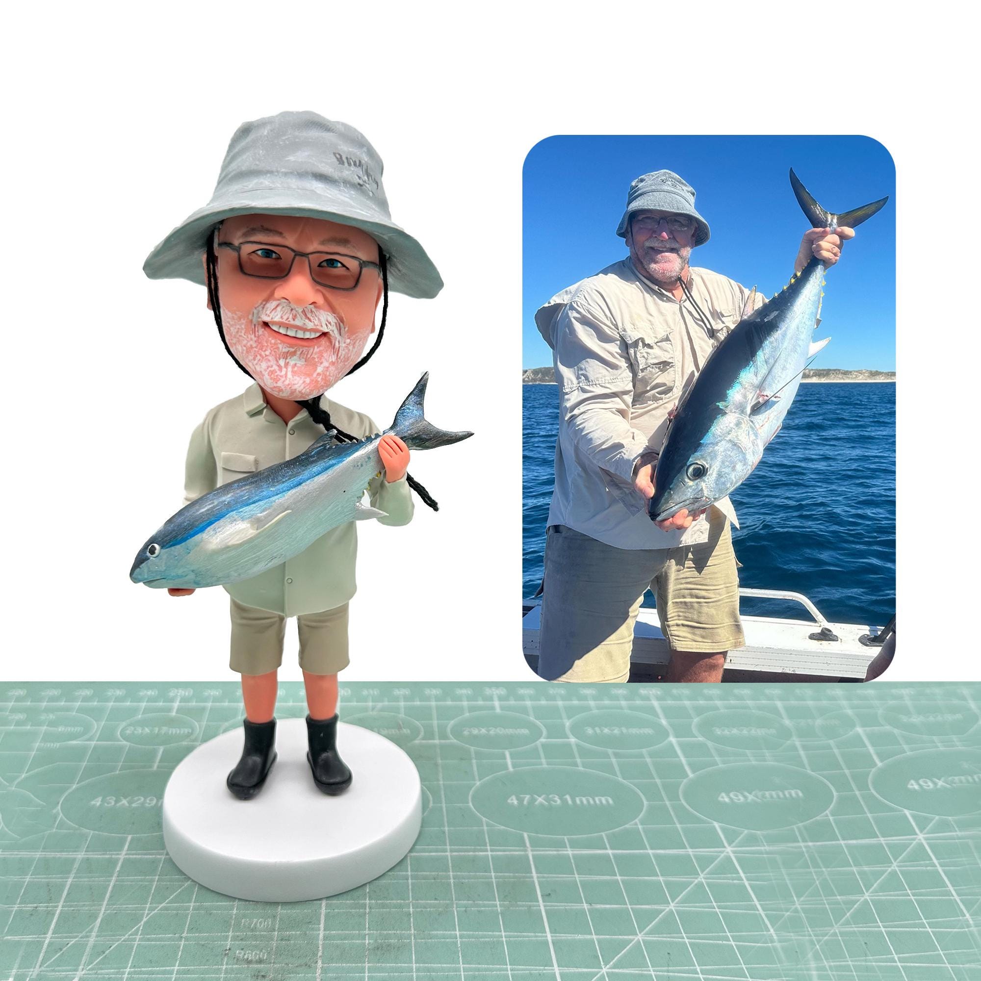 Fisherman figurine - Etsy 日本