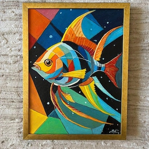 Colorful Fish Oil Painting