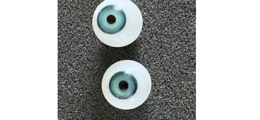 Yeux de poupée anciens en verre - Verre - Couleur brun (N5