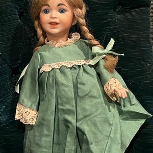 Porcelain Doll Green Dress